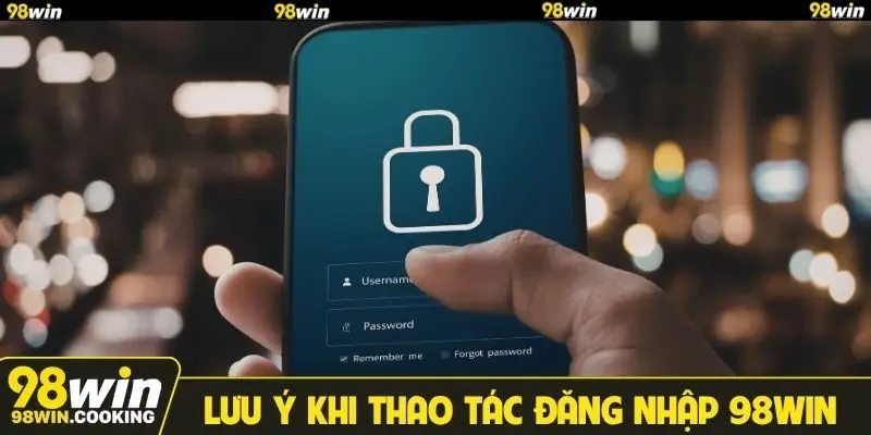 Lưu ý khi thao tác đăng nhập 98WIN